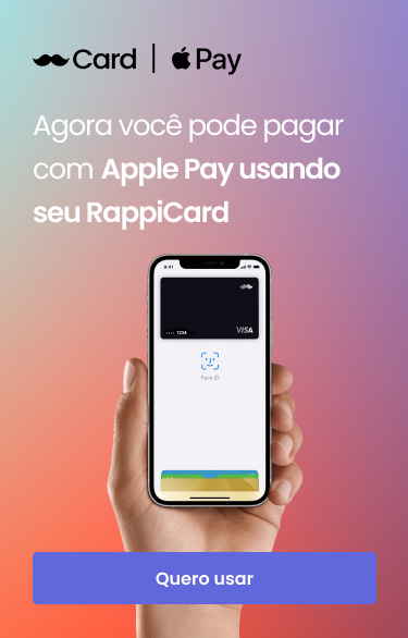 Agora você pode pagar com Apple Pay usando seu RappiCard.